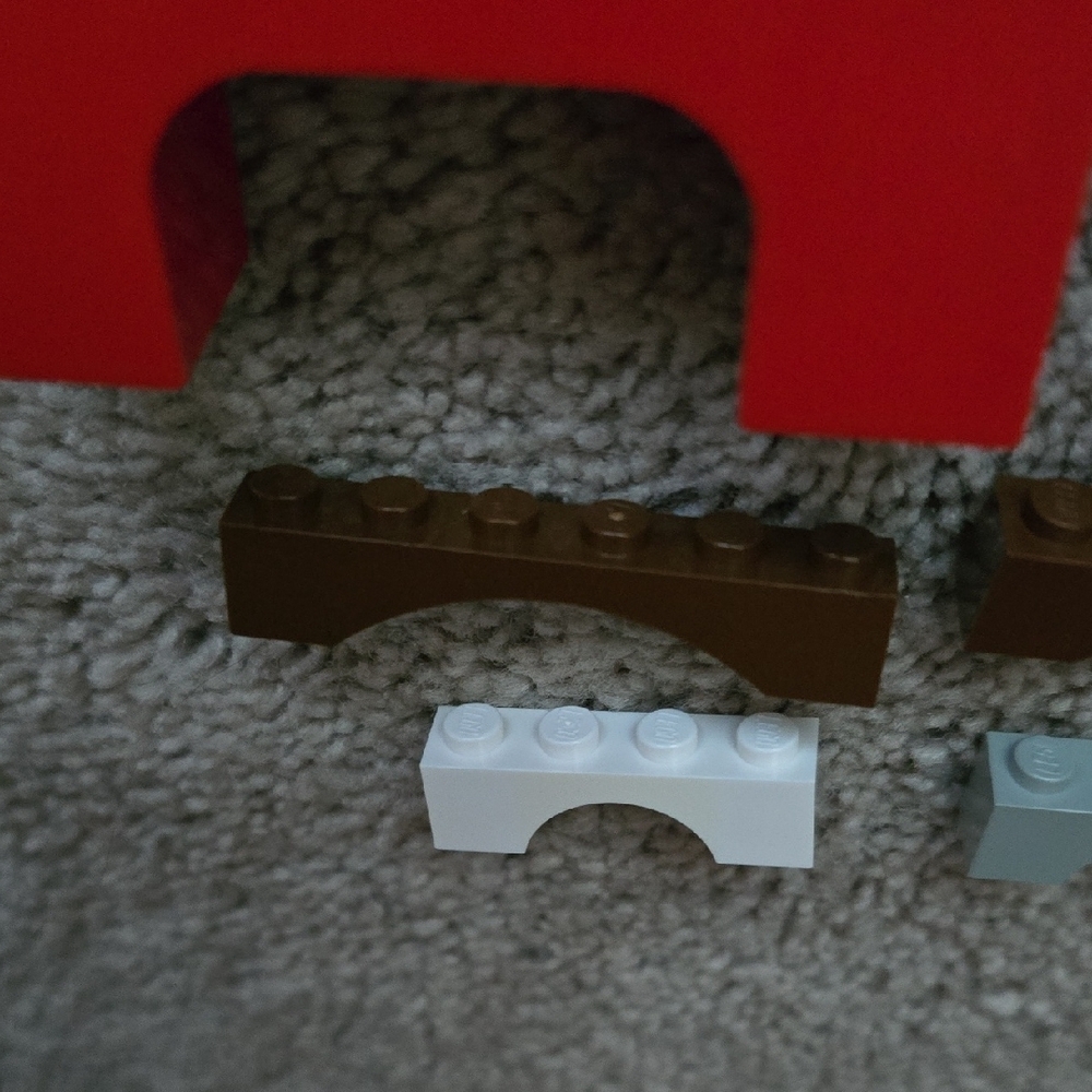 LEGO Building Block Bridge Set - Red, Blue, Brown, Gray - Picture 3 of 5